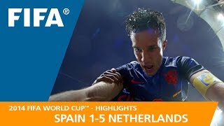 Spain v Netherlands  2014 FIFA World Cup  Match Highlights [upl. by Oruntha782]