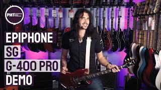 Epiphone SG G400 Pro Demo Review  Big Sound Small price [upl. by Eylhsa701]