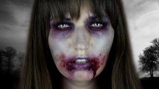 Easy ZOMBIE Halloween Makeup that ANYONE can do Affordable amp Awesome [upl. by Zales]