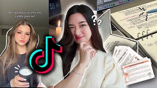 trying TikTok STUDY HACKS to see if they make me smarter 🥲 [upl. by Novonod658]