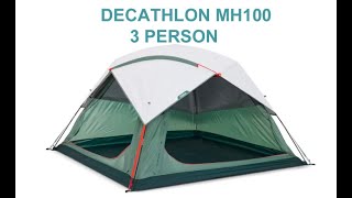 Khemah Decathlon MH100 3 person Fresh Tent walk around [upl. by Notnek]