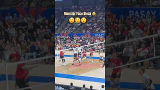 Akihiro Yamauchi’s Monster “Face” Block 😲 vnlmanila2024 volleyball [upl. by Suilenroc]