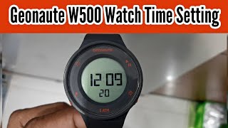 How To Setting Time and Date on a Geonaute W500 Digital Watch  Watch Repair Channel [upl. by Blaseio]