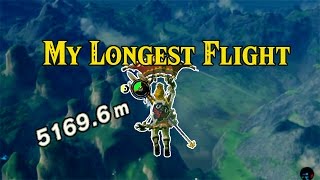 Zelda Breath of the Wild My Longest Flight  5000M Gliding Distance [upl. by Rutger675]