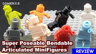 Lego Super Poseable Bendable Articulated MiniFigures Toy Review 4K [upl. by Elwyn]