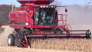 Soybean Harvesting  1997 CASE IH 2144 Axial Flow Combine  Washtenaw  Harvest 2014 harvestchaser [upl. by Socher]