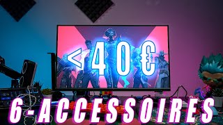 6 ACCESSOIRES GAMERESPORT à moins de 40€ pour AMÉLIORER son setup [upl. by Yessydo]