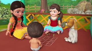 Ashta Chamma  The Indian Board Game  Telugu Rhymes for Children  Infobells [upl. by Kilroy]