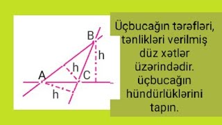 Nöqtədən düz xəttə qədər olan məsafə Müstəvidə [upl. by Xyno]