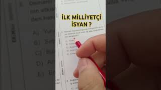 KPSS TARİH DENEME SORU ÇÖZÜMLERİ ilk milliyetçi isyan  kpss önlisans ortaöğretim [upl. by Damian]