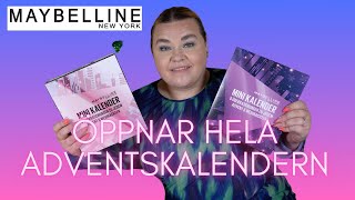 ÖPPNAR MAYBELLINE 2 MINIADVENTSKALENDER 2023 [upl. by Ecirtam255]