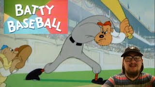 Tex Avery  Batty Baseball 1944  First Time Watching  A Wild and Wacky Baseball Game [upl. by Aihtebat]