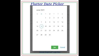 Flutter date picker Example datepicker date [upl. by Nivled]