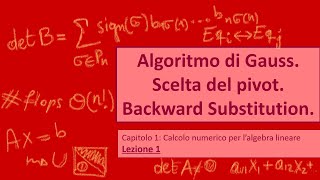 Sistemi lineari dal punto di vista numerico Algoritmo di Gauss con scelta del pivot [upl. by Liris]