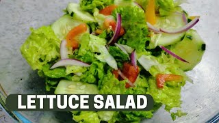 QUICK AND EASY LETTUCE SALAD RECIPE [upl. by Loree224]