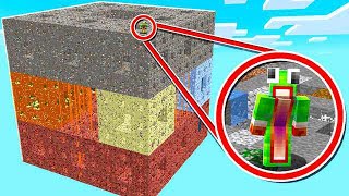 SURVIVING ON THE WORLDS LARGEST MINECRAFT CUBE [upl. by Kiah]