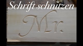 Schrift schnitzen [upl. by Siri]