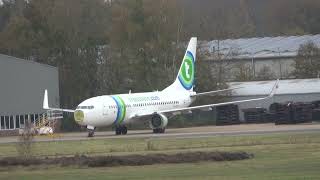 Transavia B737700 at Enschede Twente Airport [upl. by Asinla]