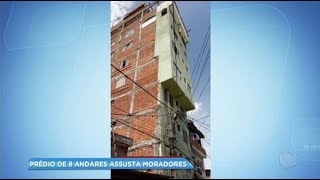 Prédio de 8 andares assusta moradores [upl. by Etnaled]