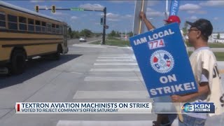 Textron Aviation workers go on strike after rejecting companys offer [upl. by Ynhoj]