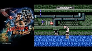 Evil Dead 3 Army of Darkness Hack of Frankenstein The Monster Returns NES  Walkthrough [upl. by Llenehc870]