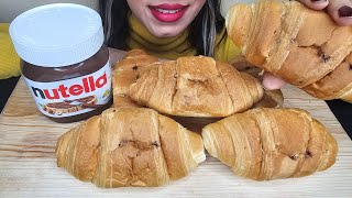 ASMR CHOCOLATE CROISSANT WITH NUTELLA🥐MUKBANG ASMR🍫EATING SOUND😍 [upl. by Magas613]