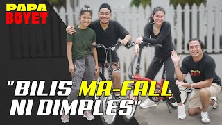 Teaching Dimples and Bam How To Ride A Bike Its Never too Late  Papa Boyet [upl. by Celestina76]