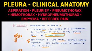 Pleura  Clinical Anatomy I Pleura Anatomy 55  Thorax Anatomy [upl. by Ranzini317]