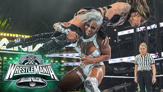 Bianca Belair Jade Cargill amp Naomi vs Damage CTRL WrestleMania XL Saturday highlights [upl. by Ellekcir]