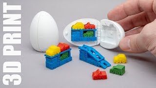 3D Printable Surprise Egg 7  Tiny Car Carrier  Using an affordable 3D Printer [upl. by Nile]