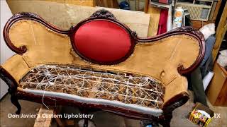 Antique Victorian Couch Upholstery [upl. by Okemak]