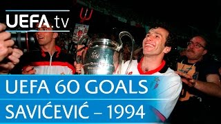 Dejan Savićević v Barcelona 1994 60 Great UEFA Goals [upl. by Sices]