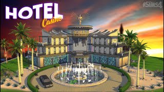 i built HOTEL amp CASINO in The sims 4 for rent  NO CC  sims 4 speed build hotel [upl. by Dory361]