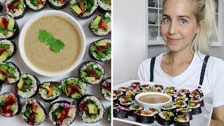 Easy Cauliflower Rice Sushi no rolling mat required [upl. by Ynagoham]