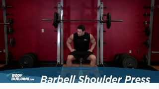 Barbell Shoulder Press  Shoulder Exercise  Bodybuildingcom [upl. by Reilly646]