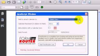 How To Add A Calendar To A PDF Form In Acrobat [upl. by Nevarc]