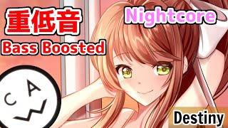 【重低音】Nightcore  Jim Yosef ElectroLight Anna Yvette Deaf Kev amp Tobu  Destiny 【Bass Boosted】 [upl. by Eekaz]