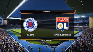 Rangers vs Lyon  Ibrox Stadium  202122 UEFA Europa League  PES 2021 [upl. by Nicoline601]