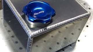 TIG Welding Aluminum Fabrication  Making a small fuel cell gas tank  6061com [upl. by Hidie467]