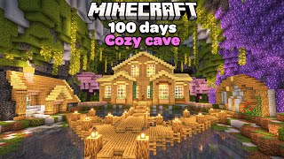 I Spent 100 Days in a ﻿Cozy Cave Only World in Minecraft [upl. by Garretson]