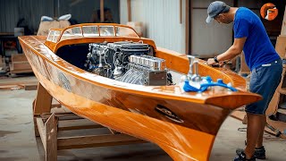 Man Builds FullSize YACHT with Car Engine  Start to Finish Build by Nasatchannel [upl. by Edahsalof]