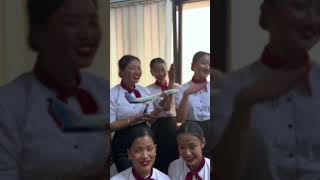 Cabin crew training classes flightattendant airhostesstraining career Nepal cabincrew [upl. by Rahmann]