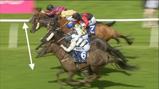 Unbelievable horse race Five horses are separated by inches in thrilling finish [upl. by Aerbma]