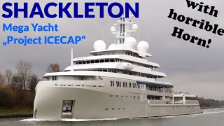 New Super Yacht SHACKLETON  Kiel Canal Passage December 2022 [upl. by Ymiaj119]