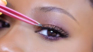 This lash tutorial will have you applying your false eyelashes PERFECTLY [upl. by Karlene]