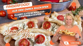 BlätterteigEcken  Perfekter Fingerfood aus dem Omnia Backofen [upl. by Tice674]