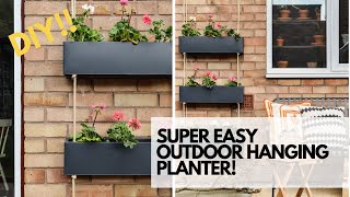 DIY OUTDOOR HANGING PLANtER [upl. by Stilwell163]