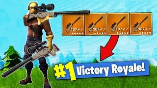 The SNIPER ONLY Challenge Fortnite  Battle Royale [upl. by Yeltnarb]