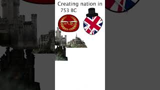 How to create Nation  Now vs then  Roman Empire vs United Kingdom shorts countryballs meme [upl. by Melas]