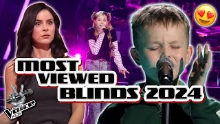 TOP 5  MOST VIEWED Blind Auditions of 2024 Germany  The Voice Kids [upl. by Yanehc]